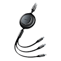 Miniatyrbild 6 av 7: Baseus Bright Mirror 2, USB 3-i-1-kabel för micro USB / USB-C / Lightning 3.5A 1.1m (svart)