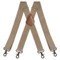 Miniatyrbillede 3 af 3: 4 Clips X Shape Justerbar Elastisk Suspender Beige
