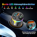 Miniatyrbillede 5 af 7: Bluetooth 5.3 biloplader med QC3.0 & PD hurtigopladning