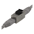 Miniatyrbild 3 av 5: Cat6 Keystone coupler, shielded, 2xRJ45, plastic, 180, metal