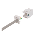 Miniatyrbild 3 av 5: Cat6 Keystone jack, LSA/110 termination, plastic, 180, white