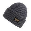 Miniatyrbillede 4 af 4: To-i-en Stablet Beanie Hat Mænds Grå