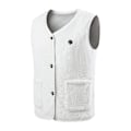 Miniatyrbillede 1 af 5: Opvarmet vest Teddy fleecevest med nem betjening, 15 varmezoner Hvid 3XL