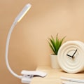 Miniatyrbillede 4 af 5: Bøjelig læselampe med clips - 10 LED-pærer Hvid