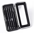Pikkukuva 1 / 8: 5 Pack Blackhead Remover Akne Needle Tools Kit Musta