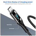 Miniatyrbild 2 av 4: USB-C PD snabbladdningskabel 100 W Svart 1 m