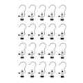 Miniatyrbillede 1 af 8: Krog med klemme Rustfrit stål 20-pack