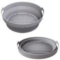 Silikonform för Luftfritös, Hopfällbar rund Air Fryer silikonform 20 cm Grey 20 cm Grey 20 cm