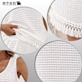 Miniatyrbillede 5 af 6: Plus Size Loungesæt, Casual Vest Top og Shorts Sæt M