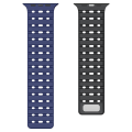 Miniatyrbild 2 av 7: Andningsbar magnetrem för Apple Watch Series 1-9 generationer 42/44/45 mm Mörkblå
