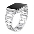 Miniatyrbild 3 av 3: Smart klockarmband D-format diamantklockarmband med klockram för Fitbit Blaze Silver