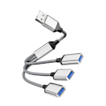 Pikkukuva 1 / 4: USB-keskittimen jakaja - 3 porttia Hopea