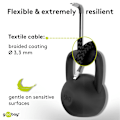 Miniatyrbild 10 av 10: USB-C™-till-USB-C™-textilkabel med metallkontakter 2 m