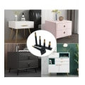 Miniatyrbild 2 av 3: Set med 4 avsmalnande möbelben L