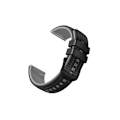 Pikkukuva 2 / 3: Silikonihihna Samsung Galaxy Watch 3:lle ja Garmin Forerunner 255:lle Musta + harmaa 22 mm