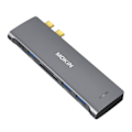 Pikkukuva 1 / 2: HUB 6in2 MOKiN USB-C Macbookille 3xUSB-A 1xUSB-C 1xSD/MicroSD (hopea)