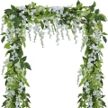Miniatyrbillede 1 af 5: Kunstig plante Wisteria Garlang hvid/grøn 1,8 m 4-pak