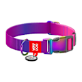 Miniatyrbillede 3 af 5: Waudog gradient nylon hundehalsbånd med QR-kode, lilla, størrelse M