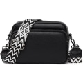 Miniatyrbild 1 av 5: Crossbody-väska Axelremsväska PU-läder Svart