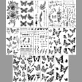 Miniatyrbild 1 av 2: Temporära Vattentäta Tatueringar, 14-pack Fjäril