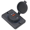 Miniatyrbillede 1 af 4: Firkantet Flad Flip Cover Blå Lys QCPD Biloplader