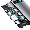 Miniatyrbild 6 av 11: Hub 9in1 Baseus Metal Gleam Series, USB-C till 3x USB 3.0 + HDMI + USB-C PD + Ethernet RJ45 + microSD/SD + VGA
