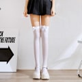 Miniatyrbild 2 av 4: Over-the-knee fluga strumpor (2 par) Vit M