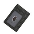 Miniatyrbild 2 av 4: Smal bifold-plånbok, korthållare i PU-läder med myntficka Svart