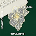 Miniatyrbild 6 av 11: 12-delade spetsblomma applikationer broderade lappar för DIY-hantverk