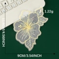 Miniatyrbillede 6 af 11: 12-delt Lace Flower Applique Broderede Patches til DIY Crafts