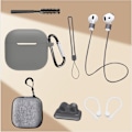 Pikkukuva 3 / 3: AirPods 4. sukupolven 8-osainen setti tummanharmaana