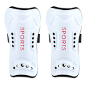 Miniatyrbillede 1 af 4: Youth Shin Guards Fodbold med rem Hvid