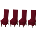 Miniatyrbild 1 av 5: Universal Elastic Stolöverdrag Polyester Burgundy 4-pack