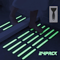 Miniatyrbillede 2 af 4: Lysende Anti Slip Shower Stickers 24 stk Hvid