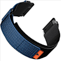 Miniatyrbillede 2 af 2: Nylon urrem til Garmin Fenix 8/7X Pro/5X 6X Blå 26 mm