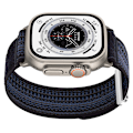 Miniatyrbillede 2 af 4: Flettet nylon sportsrem til Apple Watch Sort + blå S
