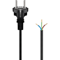 Miniatyrbild 1 av 3: Kabel för skyddskontakt för montering, 2 m, svart