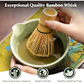 Miniatyrbillede 4 af 8: Matcha Whisk Sæt: Præget Matcha Farve 8-delt Rustfrit Stål