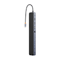 Pikkukuva 6 / 11: Hub 12w1 Baseus EliteJoy Gen2 -sarjan USB-C do 2xHDMI+ 3xUSB 3.0+ PD+ DP+ SD/TF+ RJ45+Type-C+ 3,5 mm (tummanharmaa)