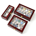 Miniatyrbild 3 av 6: Lyxig röd klockbox - 5 fack