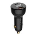 Pikkukuva 1 / 7: LDNIO C101 autolaturi, USB + USB-C, 100 W + USB-C - Lightning-kaapeli (musta)