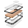 Miniatyrbillede 8 af 10: iPhone 13/13 Pro vandtæt etui sort / grå / gennemsigtig
