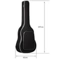 40-41 tums akustisk gitarrväska med 10T-vaddering Black Black