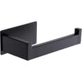 Selvklæbende rustfrit stål toiletpapirholder vægmonteret uden boring mat sort 14cm Black Black