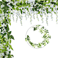 Miniatyrbillede 4 af 5: Kunstig plante Wisteria Garlang hvid/grøn 1,8 m 4-pak