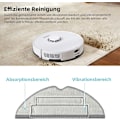 Miniatyrbild 4 av 8: 8-pack Dubbelvibration med Conner Mop Pad för Roborock S8/S8+/S8 Plus Grå