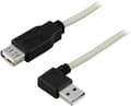 Miniatyrbild 1 av 3: USB 2.0 cable Type A male angled Type A fe 0.2m white/black