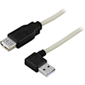 Miniatyrbild 1 av 3: USB 2.0 cable Type A mave angled Type A fe 0.2m white/black