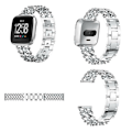 Miniatyrbild 2 av 4: Alloy Dubbelradig Denimkedjerem för Fitbit Versa-serien Fitbit Versa 3 Silver