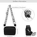 Miniatyrbild 2 av 5: INF Crossbody-väska Axelremsväska PU-läder Svart